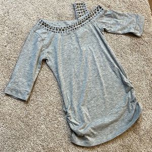 Cute girls top asymmetric shoulder